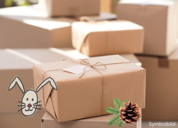 Weihnachtraum untern Weihnachtsbaum für Kaninchen und Nager